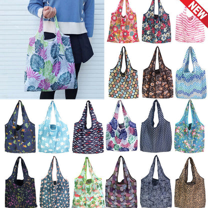 New Reusable Foldable Ladies Shopping Bag Eco Tote Handbag Fold Away Bag
