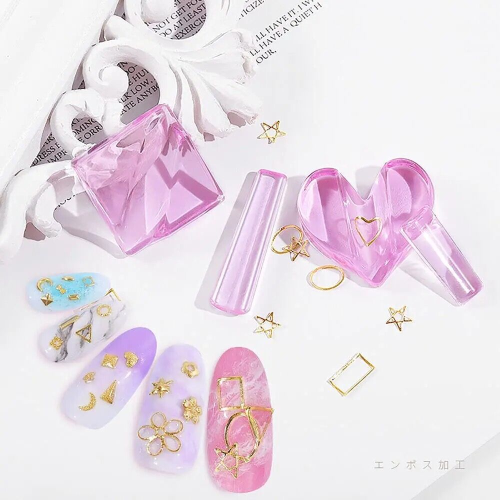 Nail Art Tools 2Pcs Curve Molds Embossed Acrylic Designs Bender Shaper Equipment
