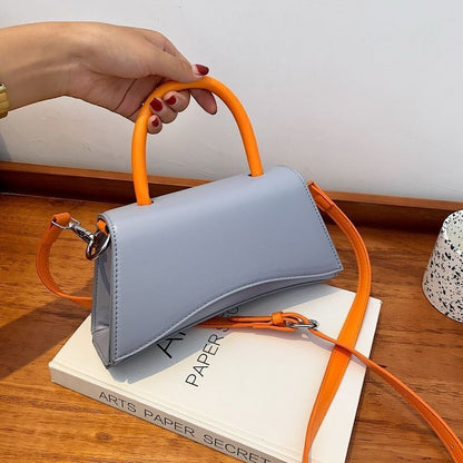 Contrast Color Small Square Bag Luxury Shoulder Fashion Messenger Bag 24*13*7 CM