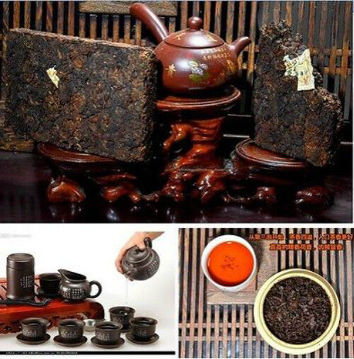 250g Organic 30 Years Old Yunnan Ripe Puer Brick Red Tea Aged Pu-erh Black Tea