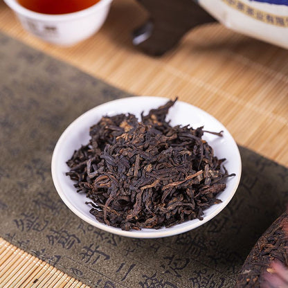 COFCO Puerh Tea Yunnan Feng Yuan Jiarui Sticky Scented Puerh Ripe Tea Cake 357g