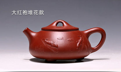 200cc China Yixing Handmade Zisha Big Red Treasure Clay Teapot Shipiohu Teapot-