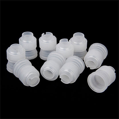 10x Coupler Adaptor Icing Piping Nozzle Bag Cake Flower Pastry Decoration ~gw