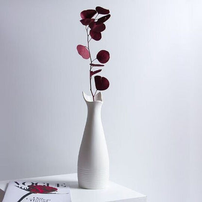 Nordic Style Cat Ear Ceramic Vase Modern Flower Vase(Flowers NOT Included)