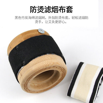 1pc Moxibustion Box Wooden Portable Moxa Pot Smokeless Mugwort Article Tool 艾灸艾条