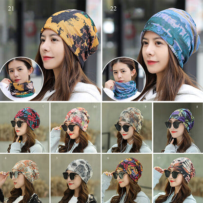 Women's Turban Cap Spring and Summer Outdoor Hat Breathable Pullover Cap Thin