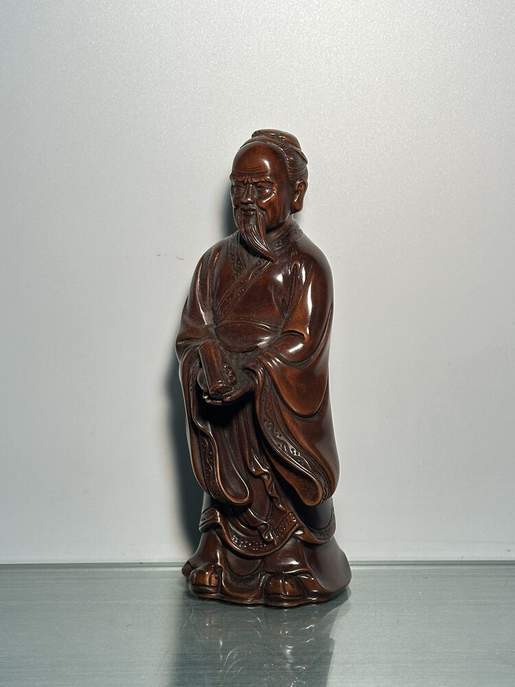 Collection Chinese Boxwood Carved Figure Statue Wood Sculptures Home Decor Art
