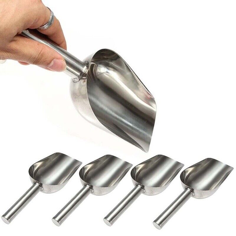 8/10/12 Inch Ice Cube Stainless Scoop Shovel Buffet Bar Tool Kitchen Accessories
