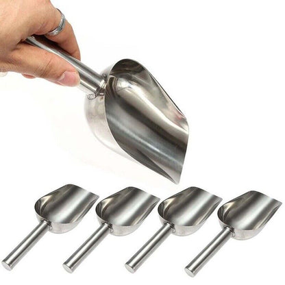 8/10/12 Inch Ice Cube Stainless Scoop Shovel Buffet Bar Tool Kitchen Accessories