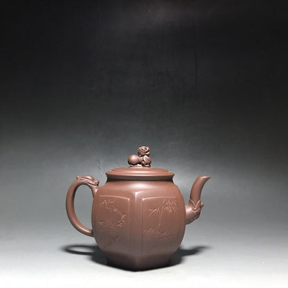 vintage chinese yixing purple clay teapot zisha ceremony teaware collection rare