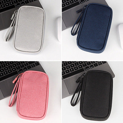 Portable Cable Storage Pouch Bags Accessories For Cord Charger Power Hard Drive