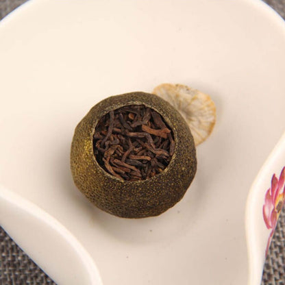 Small Green Mandarin Shu Cha Barrel 250g Orange Bowl Puerh Tea Ripe Puerh Tea-