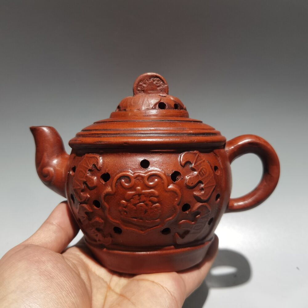 Chinese Yixing Zisha Clay Handmade Exquisite Kung Fu Tea Set Teapot 品名五福临门 底款时大彬