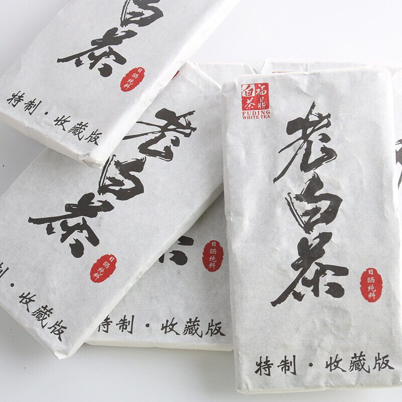 500g Fuding White Tea Shou Mei Chocolate Tea Brick Alpine Sun Date Fragrant Tea