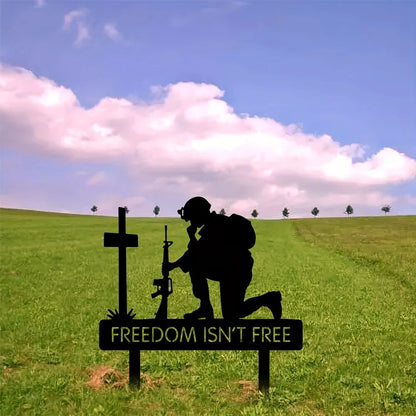 Freedom Is Not Free Yard Stakes Military Gifts Soldiers Iron Memorial Stakes