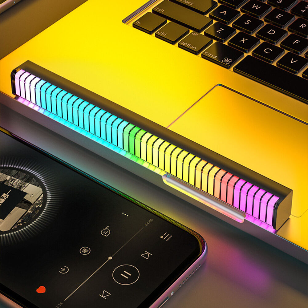 Sound Music Light Voice Activated Pickup Rhythm RGB LED Strip Car Bar Lamp 2023