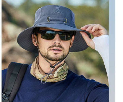 Summer Bucket Hat Mesh Breathable Outdoor Fishing Mountaineering Hiking Foldable