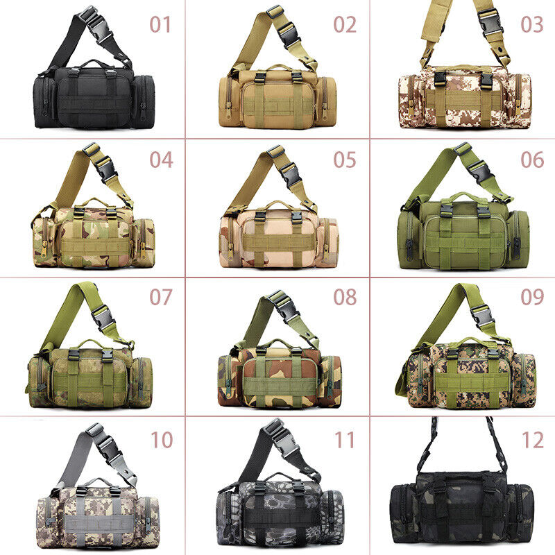 Men's Military Tactical Waist Bag Outdoor Camping Shoulder Chest Bag Fanny Pack