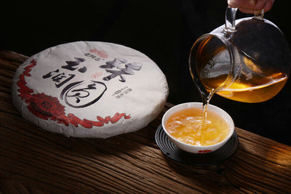 400g HAIWAN Brand Old Comrade Zhu Yuan Yu Run Pu-erh Tea Cake Raw Puer