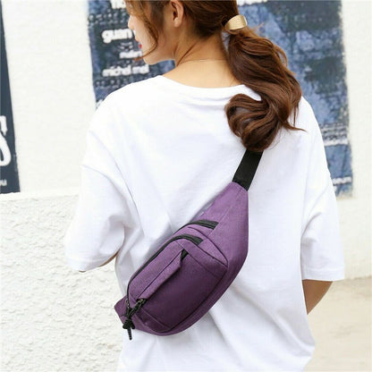 Waist Bag pack Purse Casual Large Phone Belt Bag Pouch Canvas Travel Bags