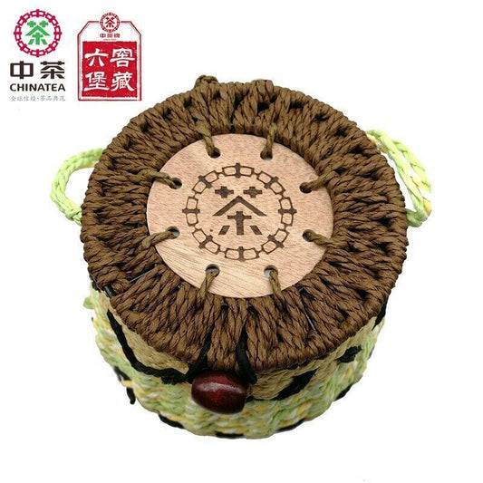 中国茗茶 6166 Liu Pao Hei Cha Liu Bao Aged Wuzhou Dark Tea Black In Basket 250g