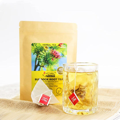2023 FullChea Burdock Root Tea Bags 40 Teabags 2.5g/bag Premium Herbal Tea