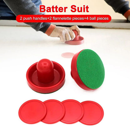 Round Pucks Felt Pusher Mallet Professional Air Hockey Table Goalies Pusher Set