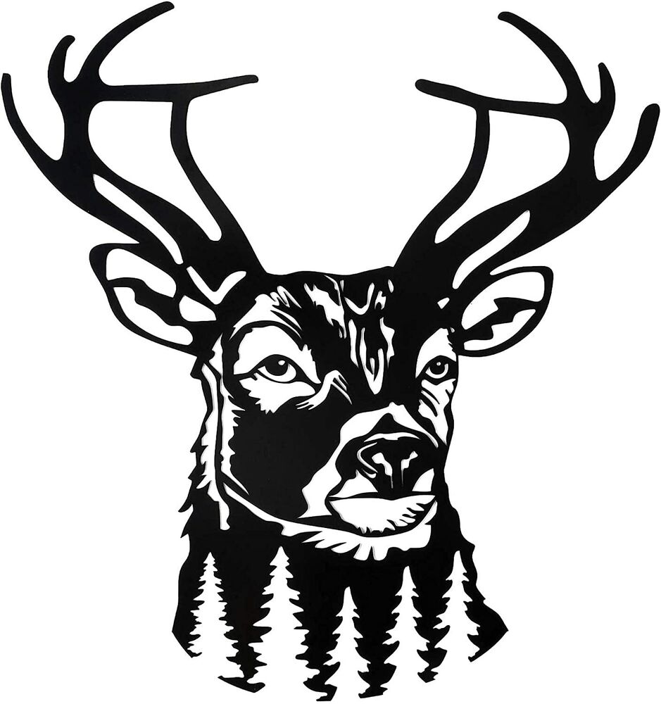 Deer Wall Art Rustic Metal Wall Art Metal Deer Wall Decor Farmhouse Deer Decor