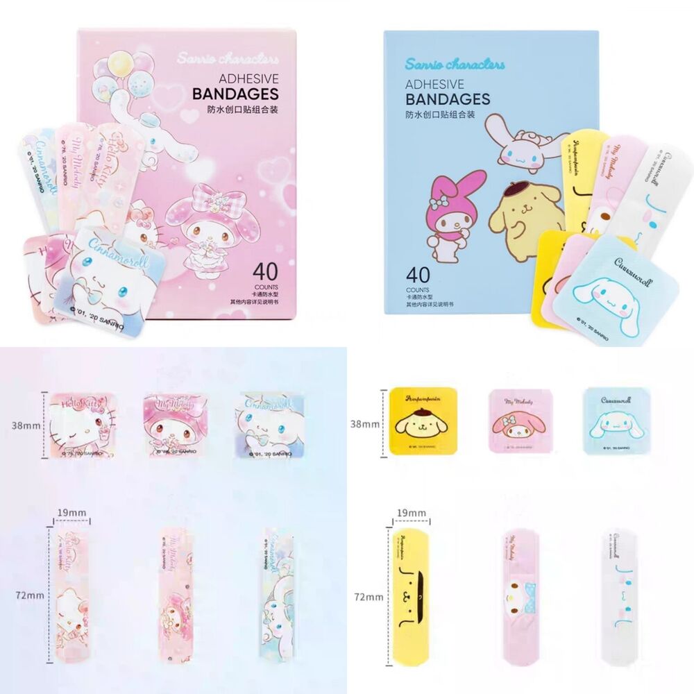 SET Sanrio Melody Hello Kitty Cinnamoroll Cartoon Bandage Bandaids sticker