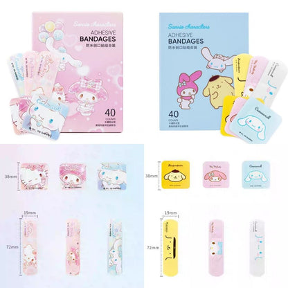 SET Sanrio Melody Hello Kitty Cinnamoroll Cartoon Bandage Bandaids sticker