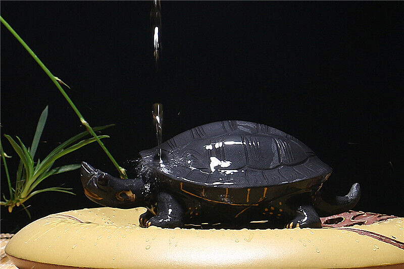 Handmade Artwork Turtle Statue Small Size Yixing Zisha Black Clay Decoration New