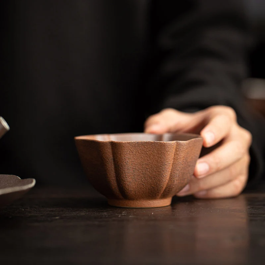 Coarse Pottery Teacup Chinese Tea Cup Tea Drinkware 120ml