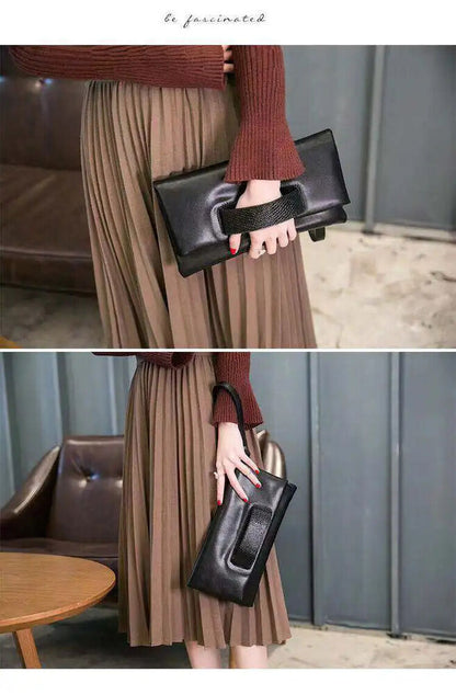 Popular Genuine Bag Handheld Bag Small Envelope Purse Shoulder Bag