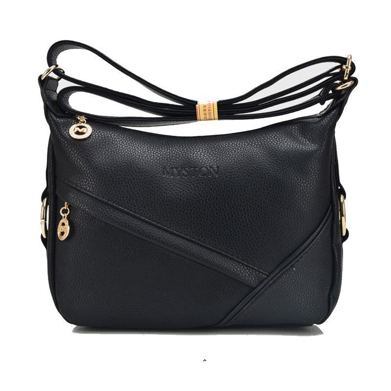Genuine Leather Handbags Bag Black Shoulder Handbags Crossbody Travel Messenger