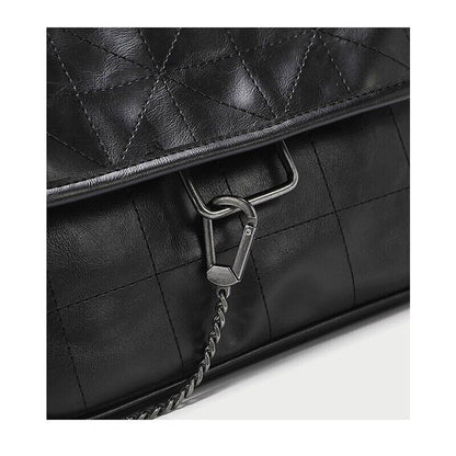 Shoulder Bag Pu Material Bag Cartoon Cat Pattern Crossbody Bag Black Color
