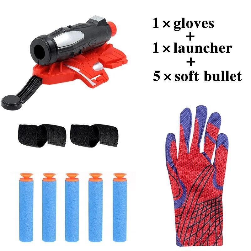 Spider Shooter Toy Gloves Man Web Spider Kids Plastic Cosplay Launcher Glove