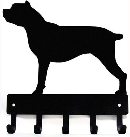 Cane Corso Dog Key Rack & Leash Hanger - 9 inch Wide Metal Wall Art