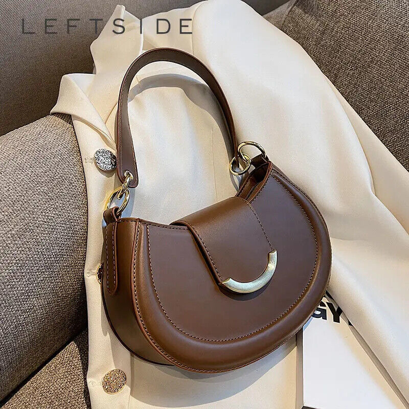 Shoulder Side Bags Women Leather Small Underarm Crossbody Handbags Purses