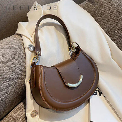 Shoulder Side Bags Women Leather Small Underarm Crossbody Handbags Purses
