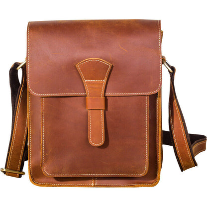Vintage Men's Leather Messenger Shoulder Bag Satchel Crossbody Side School Bags