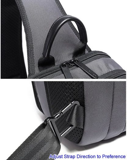 TSA Lock Charging Port Water Resistant Chest Pack Sling Bag One Strap Backpack