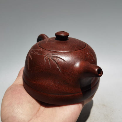 chinese yixing zisha clay teapot Sand-fired pot kettle ceramic teacups bamboo