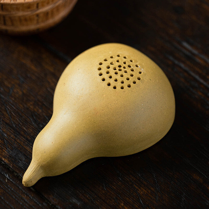 Creative Tea Strainer Holder Yixing Zisha Duan Clay Tea Strainer Gourd Design