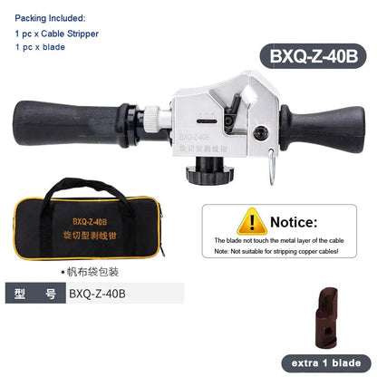 BXQ-Z-40B Wire Cable Stripper Below DIA12-40mm Peeling Depth Below 4.5mm
