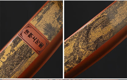 Yixing Zisha Tea Storage Box Along River During the Qingming Jar For Pu'er Tea