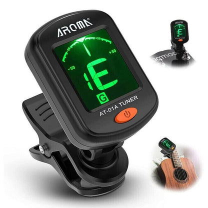 LCD Clip On Chromatic Acoustic Electric Guitar Bass Ukulele Banjo Violin Tuner
