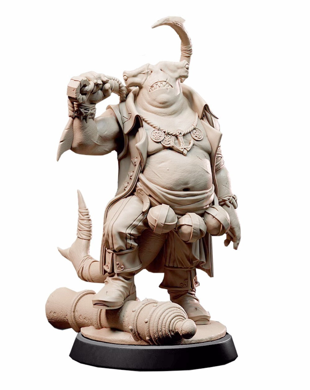1/24 resin figure model Fantasy Shark Pirates Unassembled unpainted