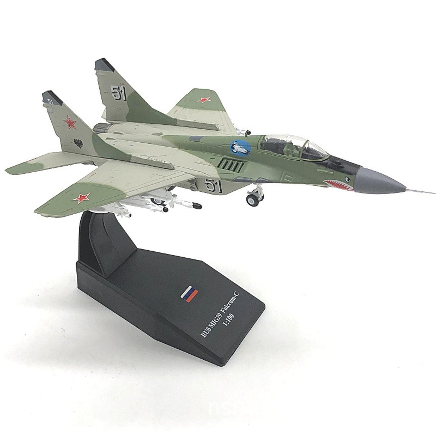 1/100 Diecast Russian MIG-29 Aircraft Model Military Airplane Plane Display Gift