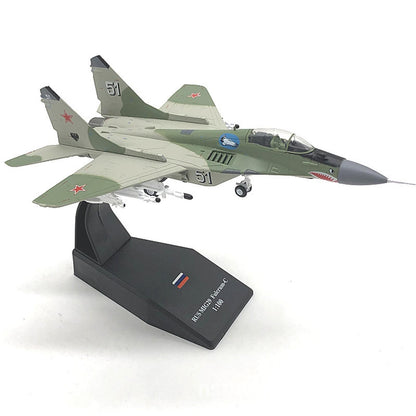 1/100 Diecast Russian MIG-29 Aircraft Model Military Airplane Plane Display Gift