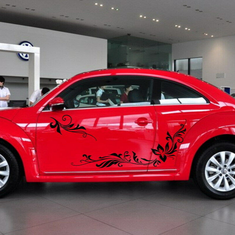 Car Decals Flowering Floral 52'' for Beetle Vinyl Side Door stickers ZC1006 4pcs